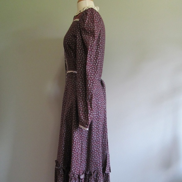 GUNNE SAX Jessica McClintock Cottagecore Prairie Midi Dress Buttons Front Sz M? - Picture 10 of 16